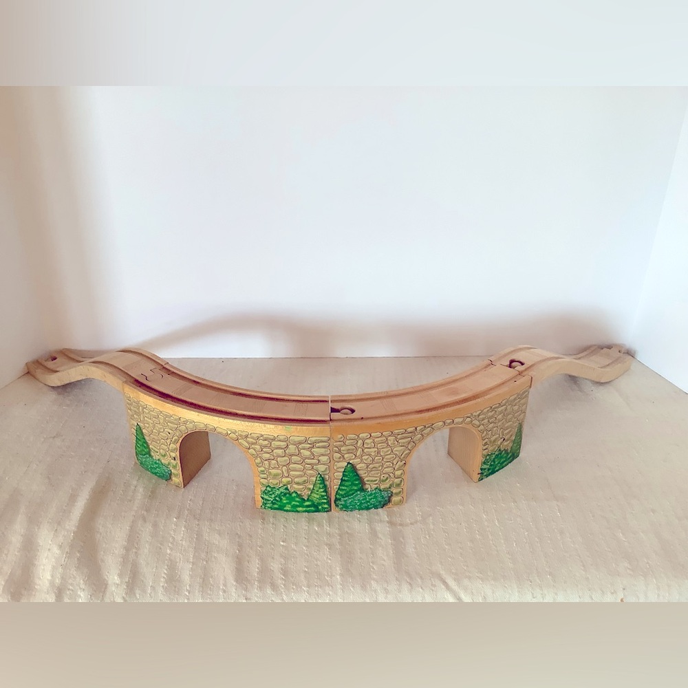 Rare Vintage Arched Viaduct Set Thomas & Friends Wooden Railway 2003, 4 Pieces - Picture 2 of 11